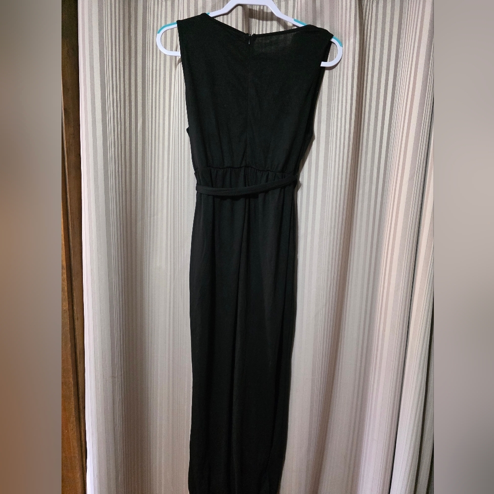 BloomChic Black Buttoned Jumpsuit - Picture 2 of 5